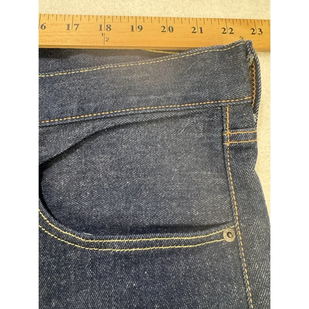 Levis 501 Jeans Men 44x30 Big Blue Straight Leg Button Fly Distressed Denim NWT